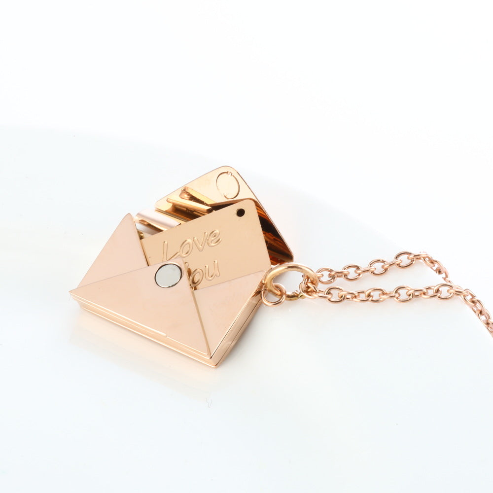 The Love Letter | Secret Message Envelope Necklace