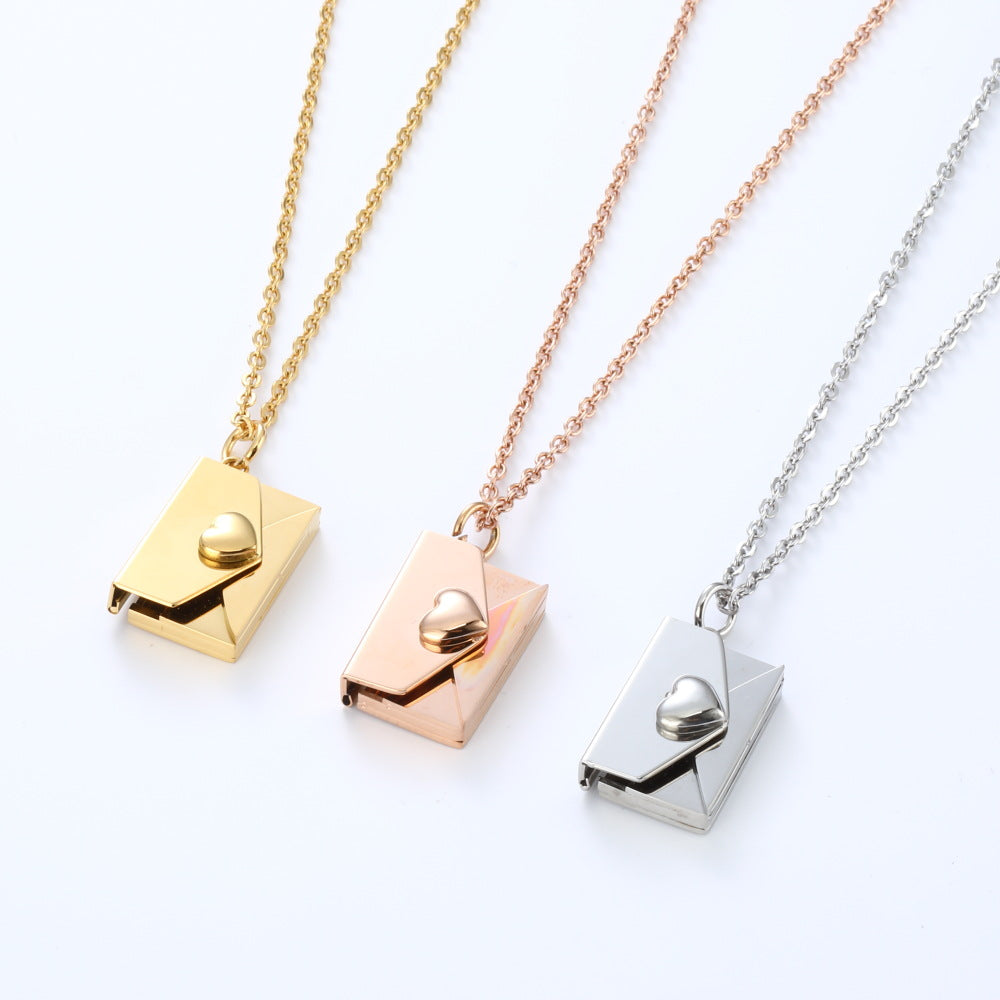 The Love Letter | Secret Message Envelope Necklace