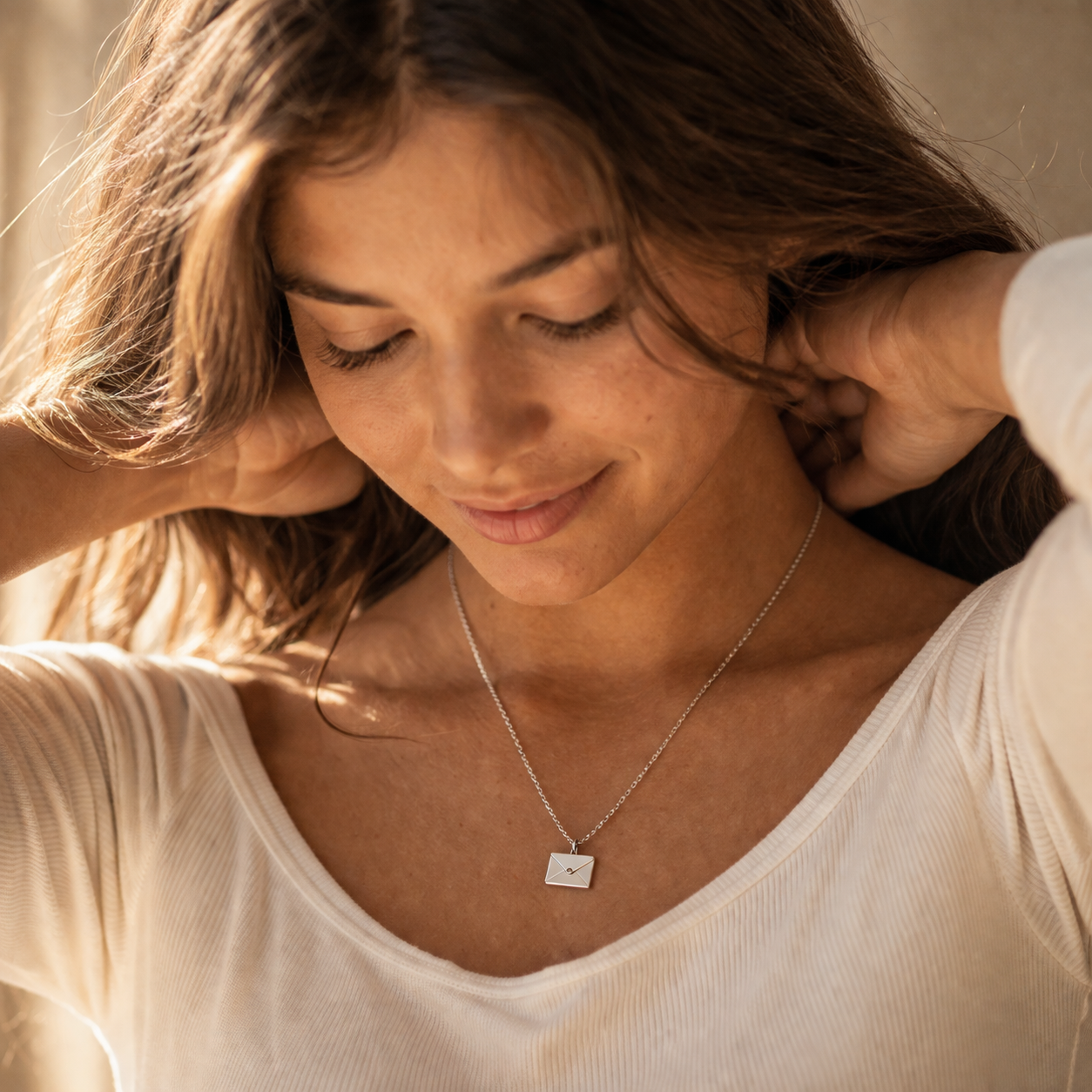 The Love Letter | Secret Message Envelope Necklace