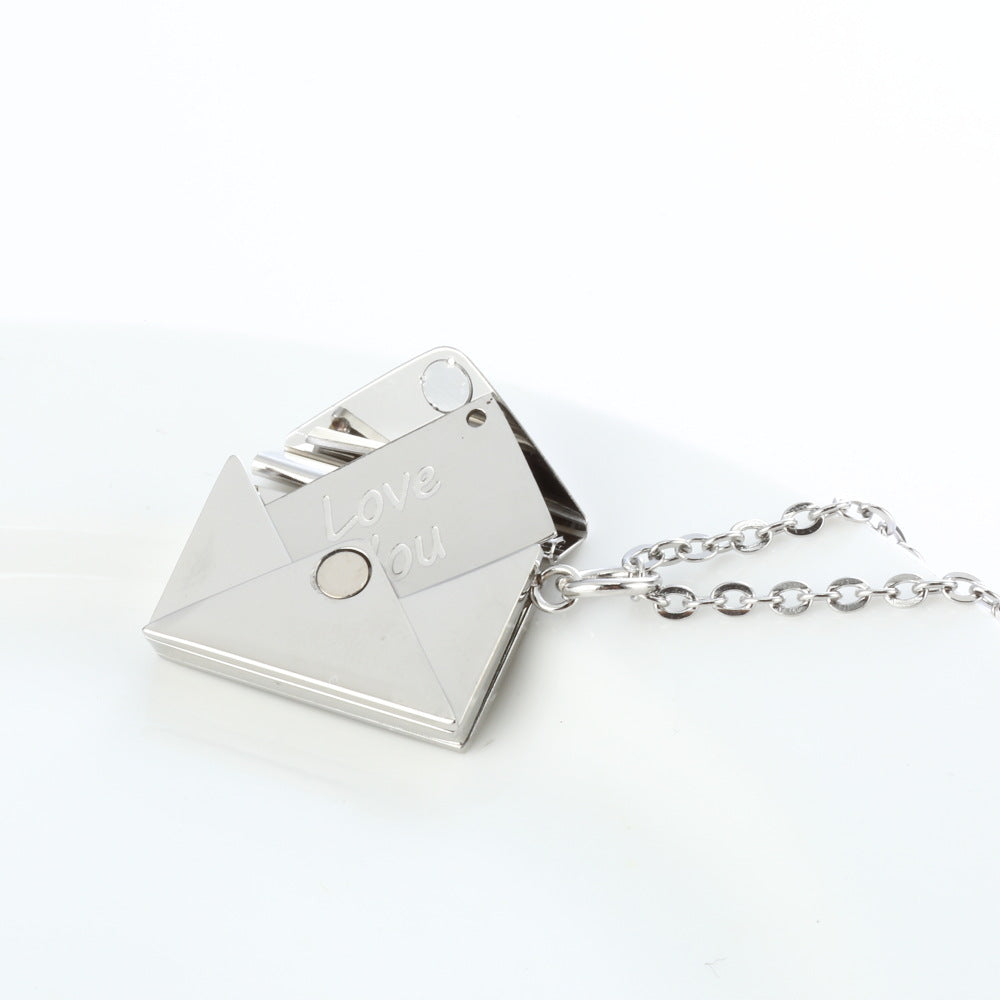 The Love Letter | Secret Message Envelope Necklace